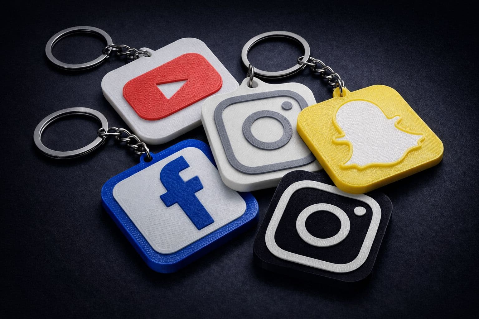 Daztao NFC smart keychain — tap once to share your Instagram, Snapchat, and digital business card instantly